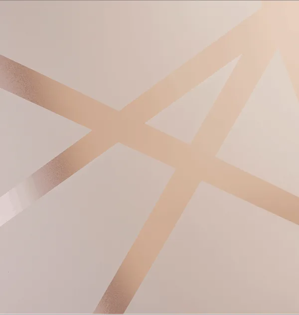 Richmond composite door glass, crossing copper-coloured lines on frosted glass