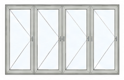 4 panel bi-fold door configuration diagram